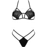 Livco Corsetti Fashion - Soutien-Gorge + String Jimena Lc 20216 Noir Taille Unique